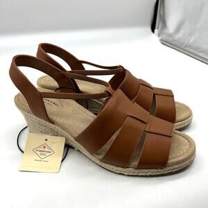 St. John's Bay Lexy Womens Sandals Cognac Brown Size 9.5M
